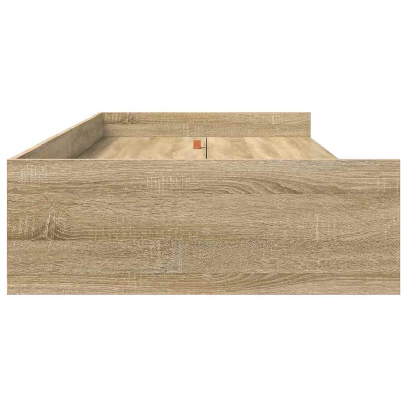 Ramka łóżka Dąb Sonoma 80 x 200 cm Materiał drewnopochodny