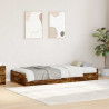 Ramka łóżka Dąb wędzony 80 x 200 cm Materiał drewnopochodny