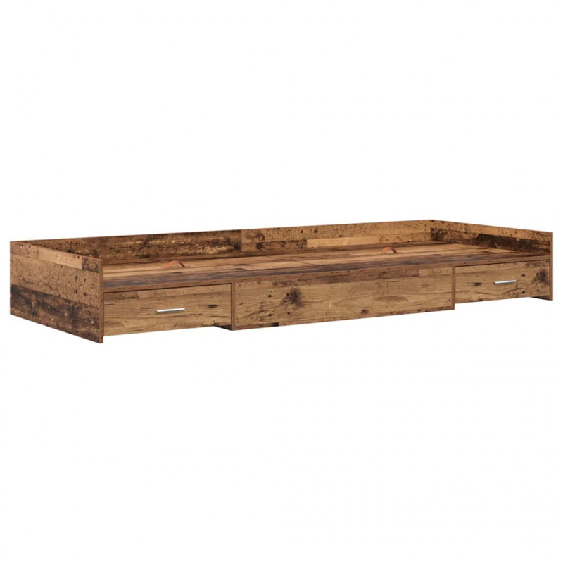 Ramka łóżka Stare drewno 80 x 200 cm Materiał drewnopochodny
