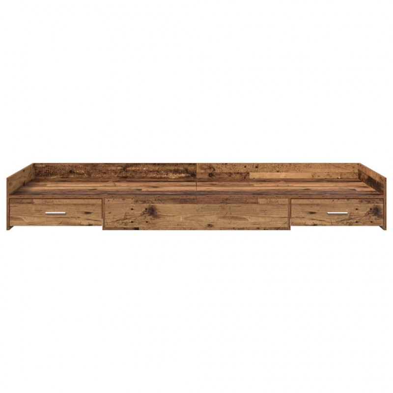 Ramka łóżka Stare drewno 80 x 200 cm Materiał drewnopochodny
