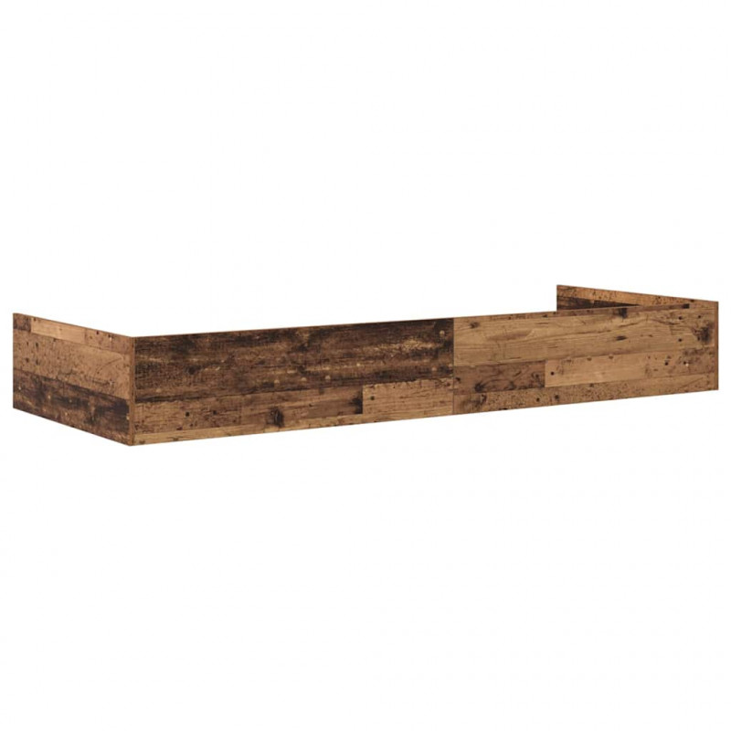 Ramka łóżka Stare drewno 80 x 200 cm Materiał drewnopochodny