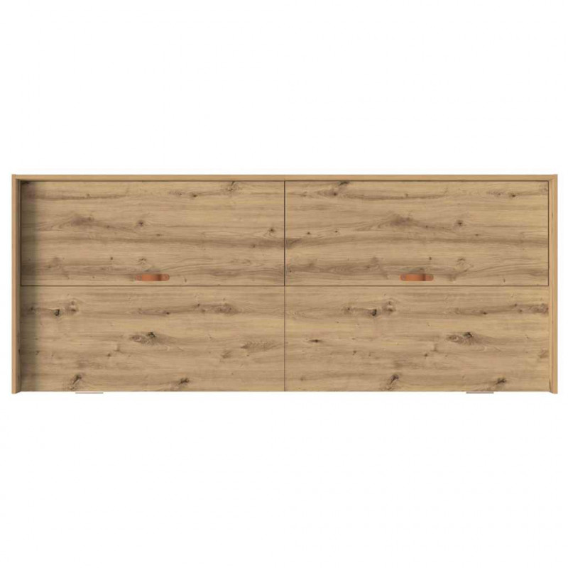 Ramka łóżka Z zagłówkiem Dąb rzemieślniczy 90 x 190 cm
