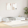Ramka łóżka Biały 75 x 190 cm Materiał drewnopochodny