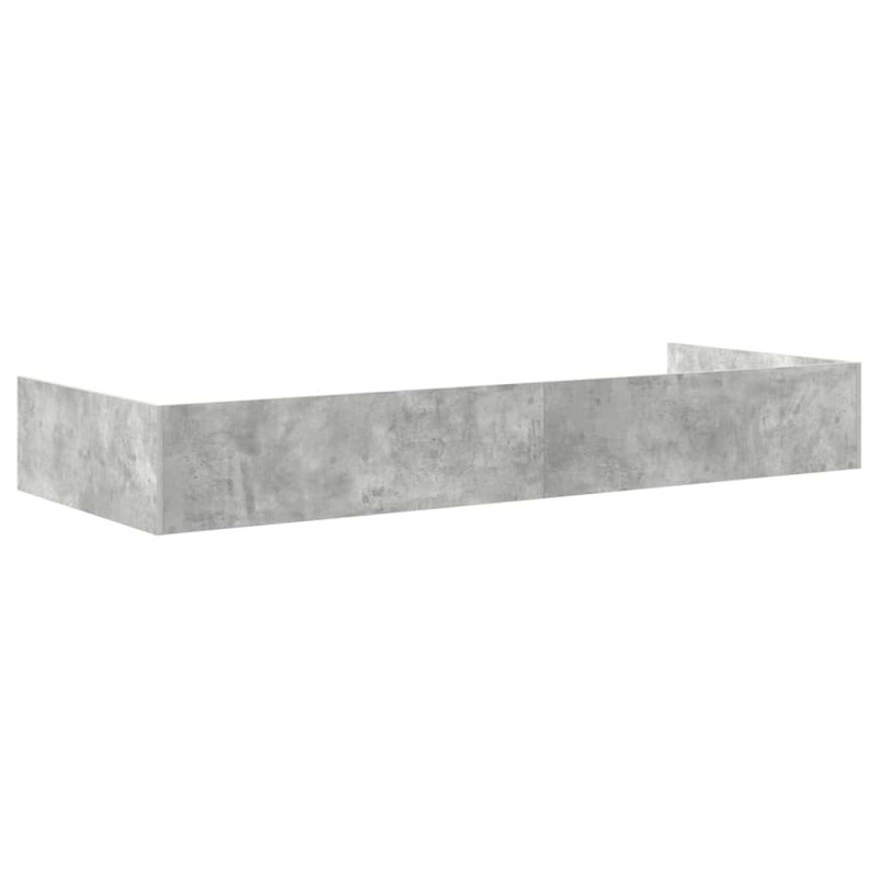 Ramka łóżka Betonowy szary 75 x 190 cm Materiał drewnopochodny