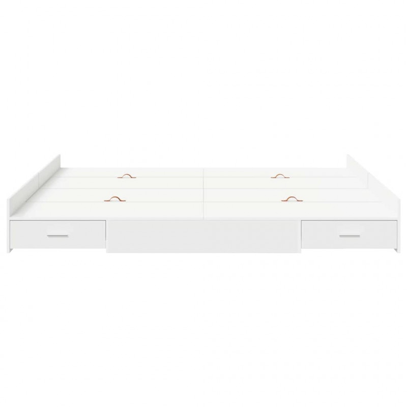 Rama łóżka z miejscem na przechowywanie Biały 200 x 200 cm