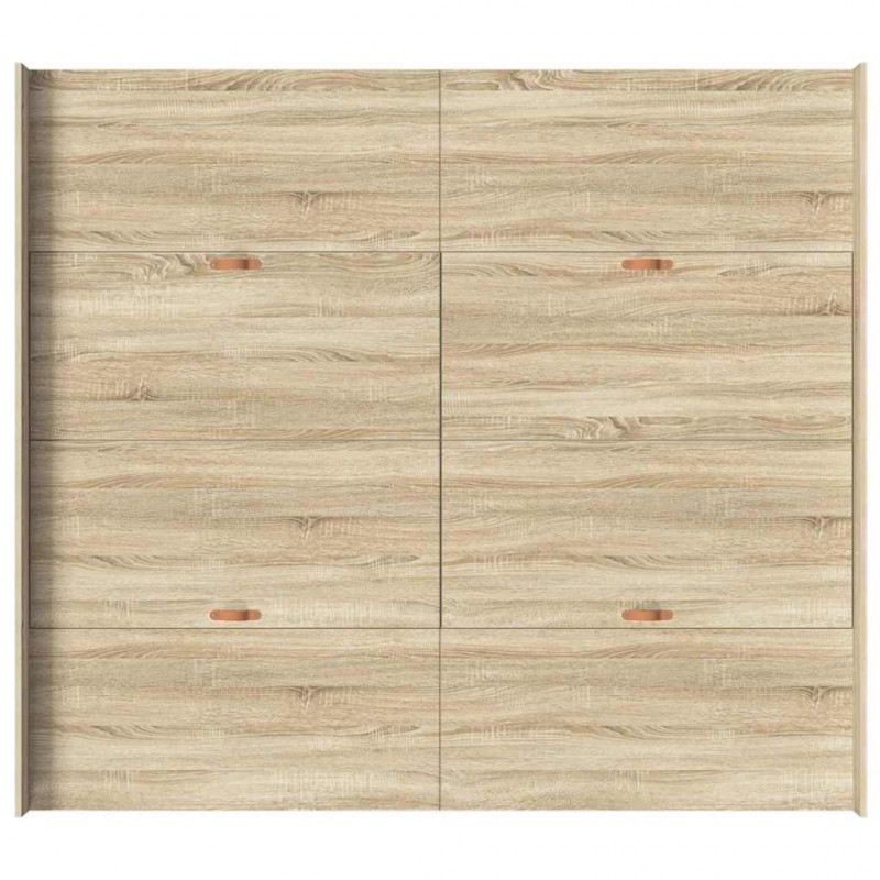 Rama łóżka z miejscem na przechowywanie Dąb Sonoma 200 x 200 cm