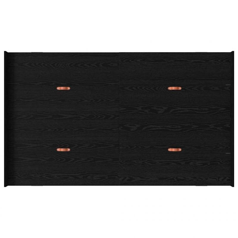 Rama łóżka z miejscem na przechowywanie Czarny Dąb 120 x 200 cm