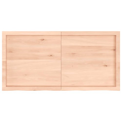 Blat stołu, 120x60x(2-6) cm, surowe lite drewno dębowe