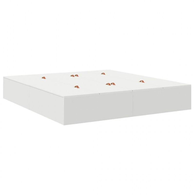 Rama łóżka z miejscem na przechowywanie Biały 200 x 200 cm