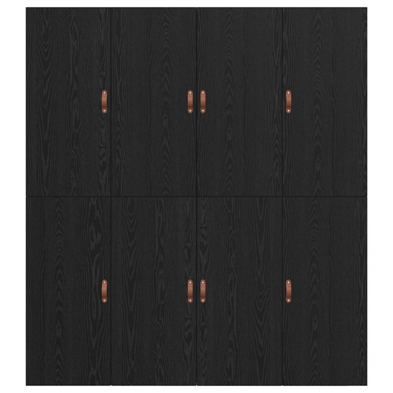 Rama łóżka z miejscem na przechowywanie Czarny Dąb 200 x 200 cm