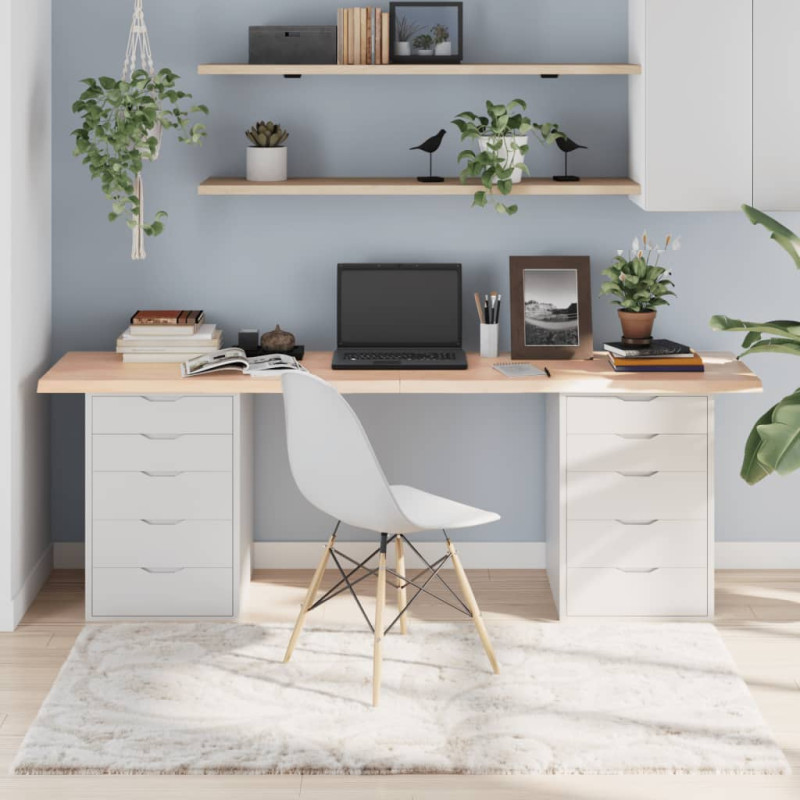 Blat stołu, 200x40x(2-4) cm, surowe lite drewno dębowe