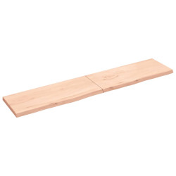 Blat stołu, 200x40x(2-4) cm, surowe lite drewno dębowe