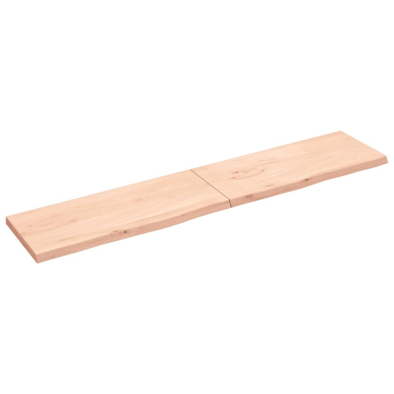Blat stołu, 200x40x(2-4) cm, surowe lite drewno dębowe