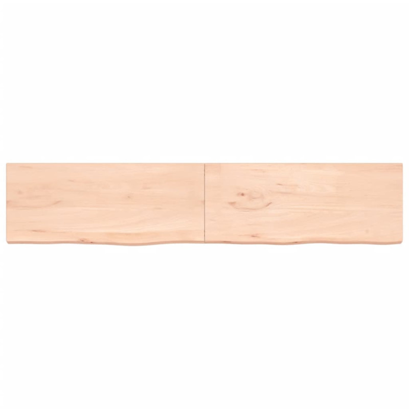 Blat stołu, 200x40x(2-4) cm, surowe lite drewno dębowe