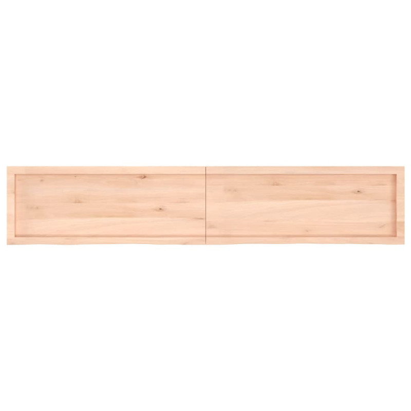 Blat stołu, 200x40x(2-4) cm, surowe lite drewno dębowe