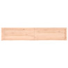 Blat stołu, 200x40x(2-4) cm, surowe lite drewno dębowe