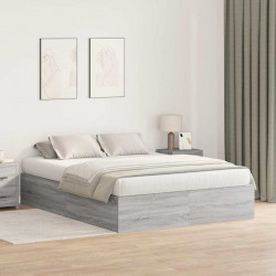 Rama łóżka z miejscem na przechowywanie Szary Sonoma