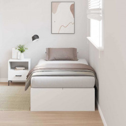 Rama łóżka z miejscem na przechowywanie Biały 70 x 190 cm