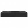 Rama łóżka z miejscem na przechowywanie Czarny Dąb 120 x 190 cm