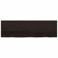 Blat stołu, ciemnobrązowy, 200x60x(2-4) cm, lite drewno dębowe