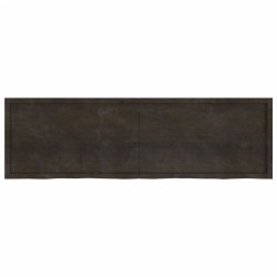 Blat stołu, ciemnobrązowy, 200x60x(2-4) cm, lite drewno dębowe