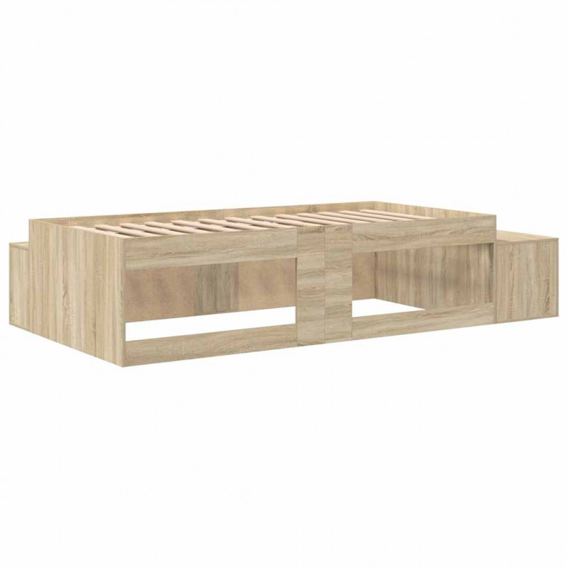 Rama łóżka z miejscem na przechowywanie Dąb Sonoma 80 cm