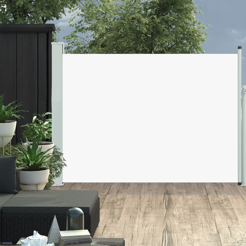 Wysuwana markiza boczna na taras, 120 x 500 cm, kremowa
