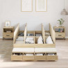 Rama łóżka z miejscem na przechowywanie Dąb Sonoma 120 cm