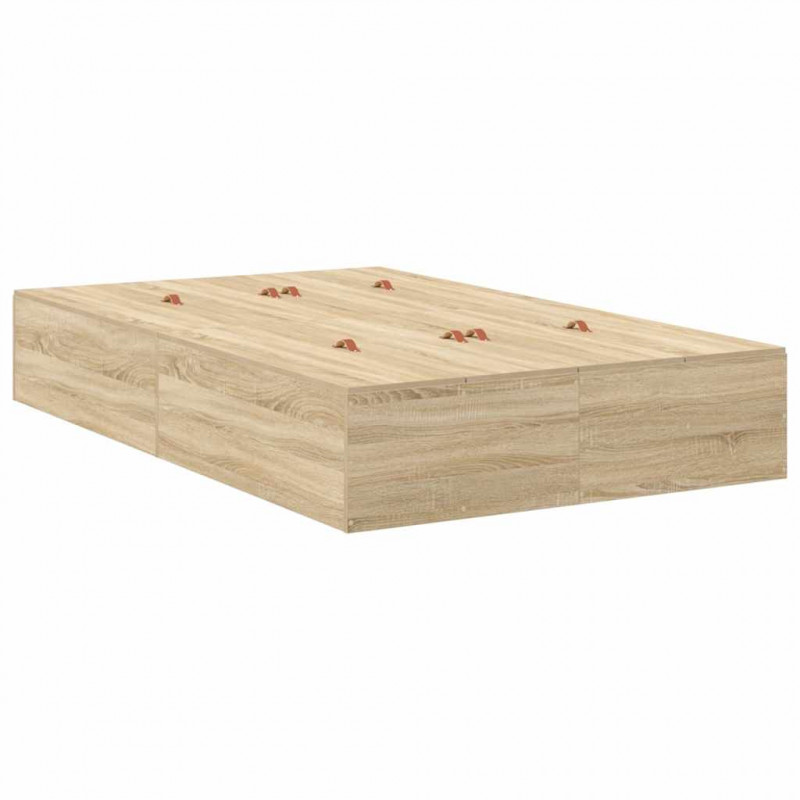 Rama łóżka z miejscem na przechowywanie Dąb Sonoma 120 cm