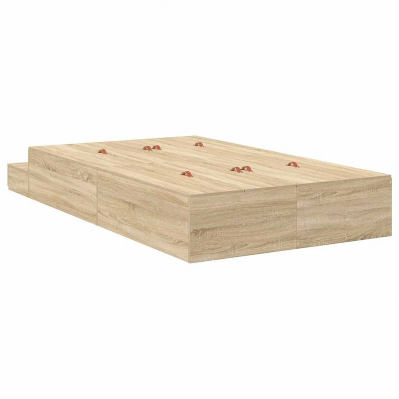 Rama łóżka z miejscem na przechowywanie Dąb Sonoma 120 cm