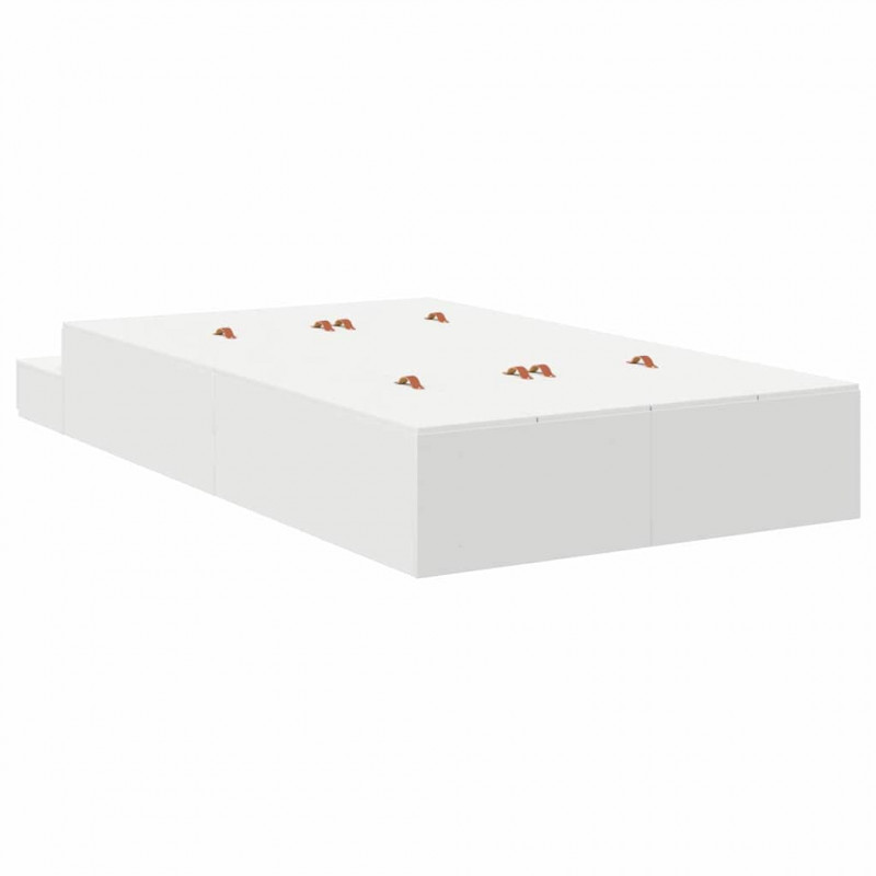Rama łóżka z miejscem na przechowywanie z szufladą Biały 120 cm