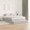 Rama łóżka z miejscem na przechowywanie Szary Sonoma 140 cm