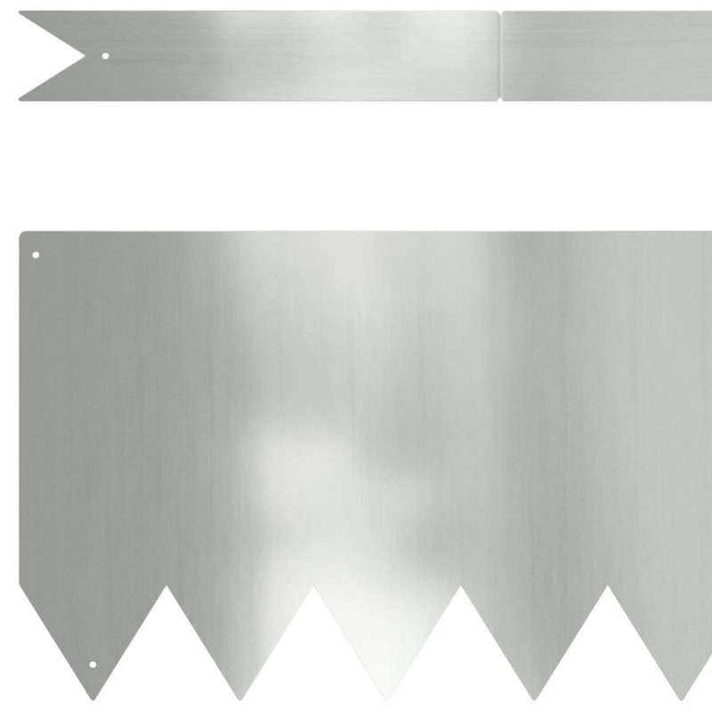 Krawężnik do trawnika 50 pcs Srebrny 100 x 0.05 x 20 cm