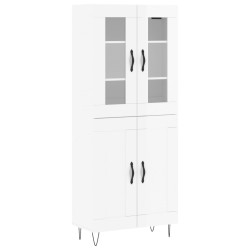 Witrynka biała połysk 69,5x34x180 cm materiał drewnopochodny