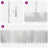 Krawężnik do trawnika 30 pcs Srebrny 100 x 0.05 x 20 cm