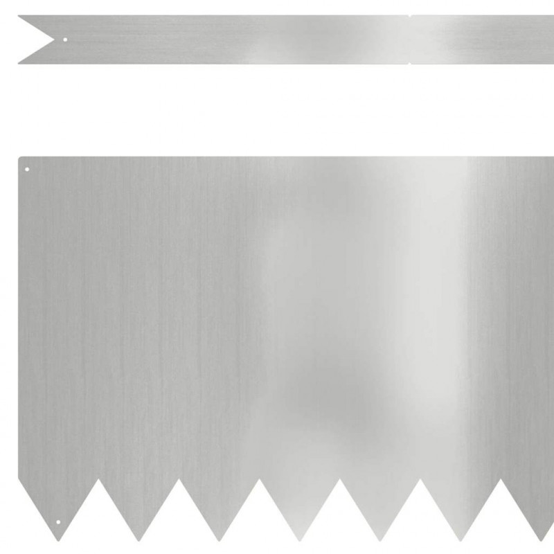 Krawężnik do trawnika 30 pcs Srebrny 100 x 0.05 x 20 cm