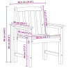 Krzesło Ogrodowe 4 pcs Biały 65.5 x 59 x 88 cm Polietylen