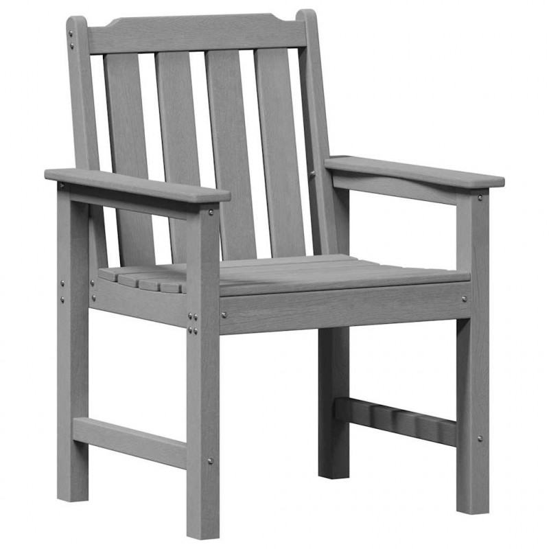 Krzesło Ogrodowe 4 pcs Jasnoszary 65.5 x 59 x 88 cm Polietylen