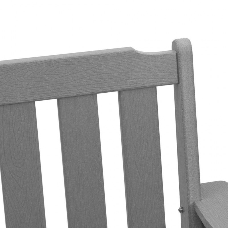 Krzesło Ogrodowe 4 pcs Jasnoszary 65.5 x 59 x 88 cm Polietylen