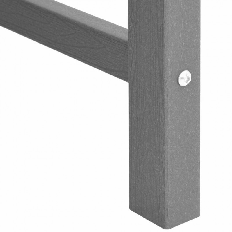 Krzesło Ogrodowe 4 pcs Jasnoszary 65.5 x 59 x 88 cm Polietylen