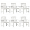 Krzesło Ogrodowe 6 pcs Biały 65.5 x 59 x 88 cm Polietylen