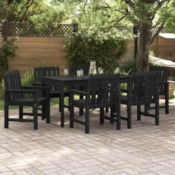 Krzesło Ogrodowe 6 pcs Czarny 65.5 x 59 x 88 cm Polietylen