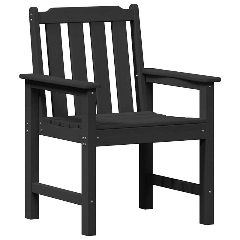 Krzesło Ogrodowe 6 pcs Czarny 65.5 x 59 x 88 cm Polietylen