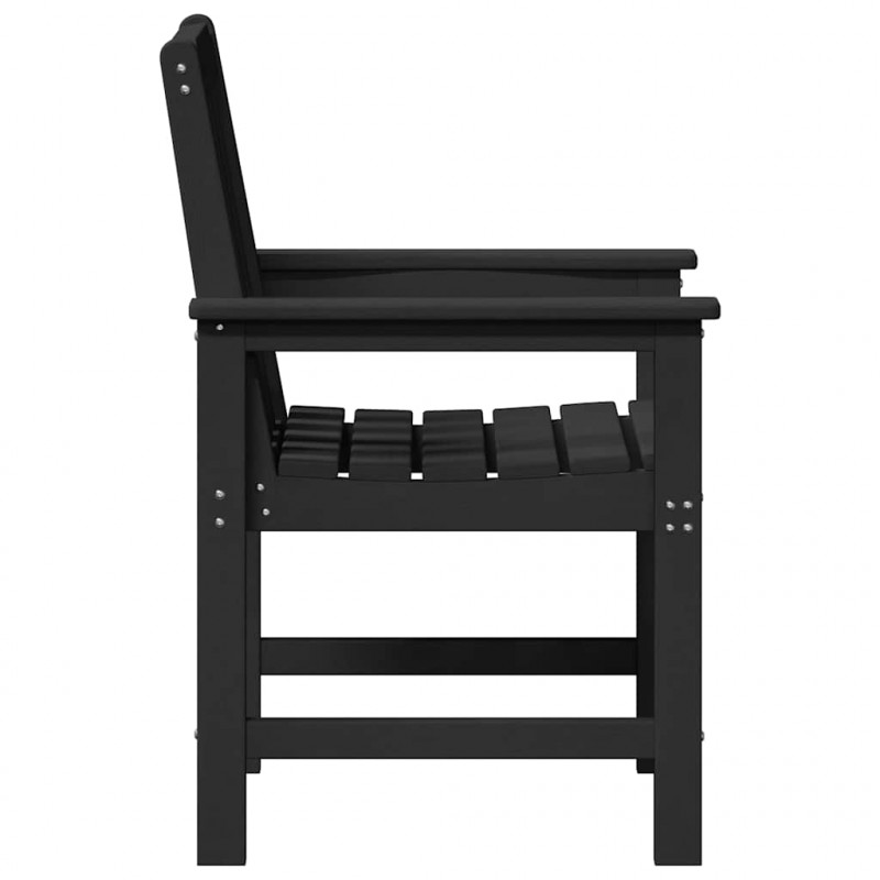 Krzesło Ogrodowe 6 pcs Czarny 65.5 x 59 x 88 cm Polietylen