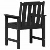 Krzesło Ogrodowe 6 pcs Czarny 65.5 x 59 x 88 cm Polietylen