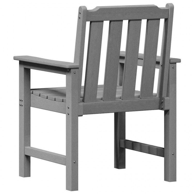 Krzesło Ogrodowe 6 pcs Jasnoszary 65.5 x 59 x 88 cm Polietylen