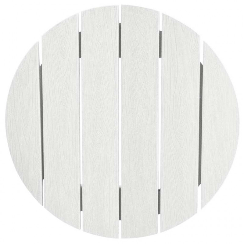 Zestaw barowy w ogrodzie 3 pcs Biały HDPE