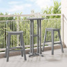 Zestaw barowy w ogrodzie 3 pcs Jasnoszary HDPE