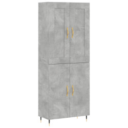 Witrynka, szarość betonu 69,5x34x180 cm materiał drewnopochodny