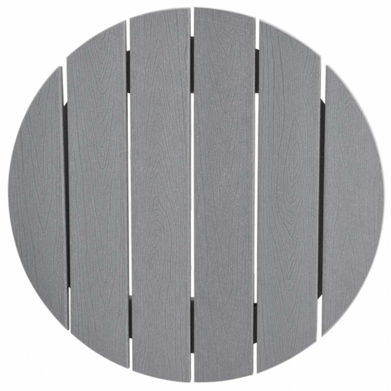 Zestaw barowy w ogrodzie 3 pcs Jasnoszary HDPE